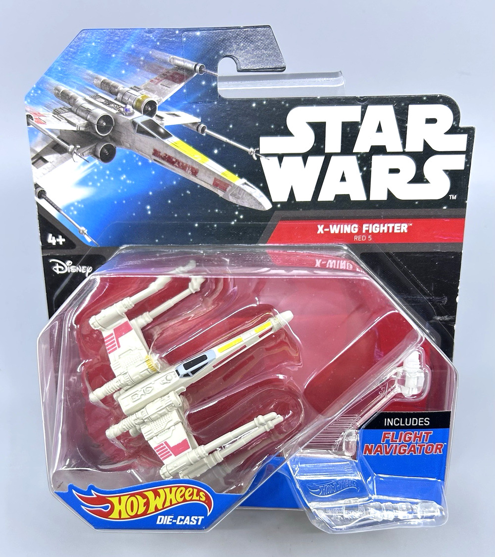 Hot Wheels STAR WARS X-Wing Fighter Red 5 Includes Flight Navigator 1:64 Diecast